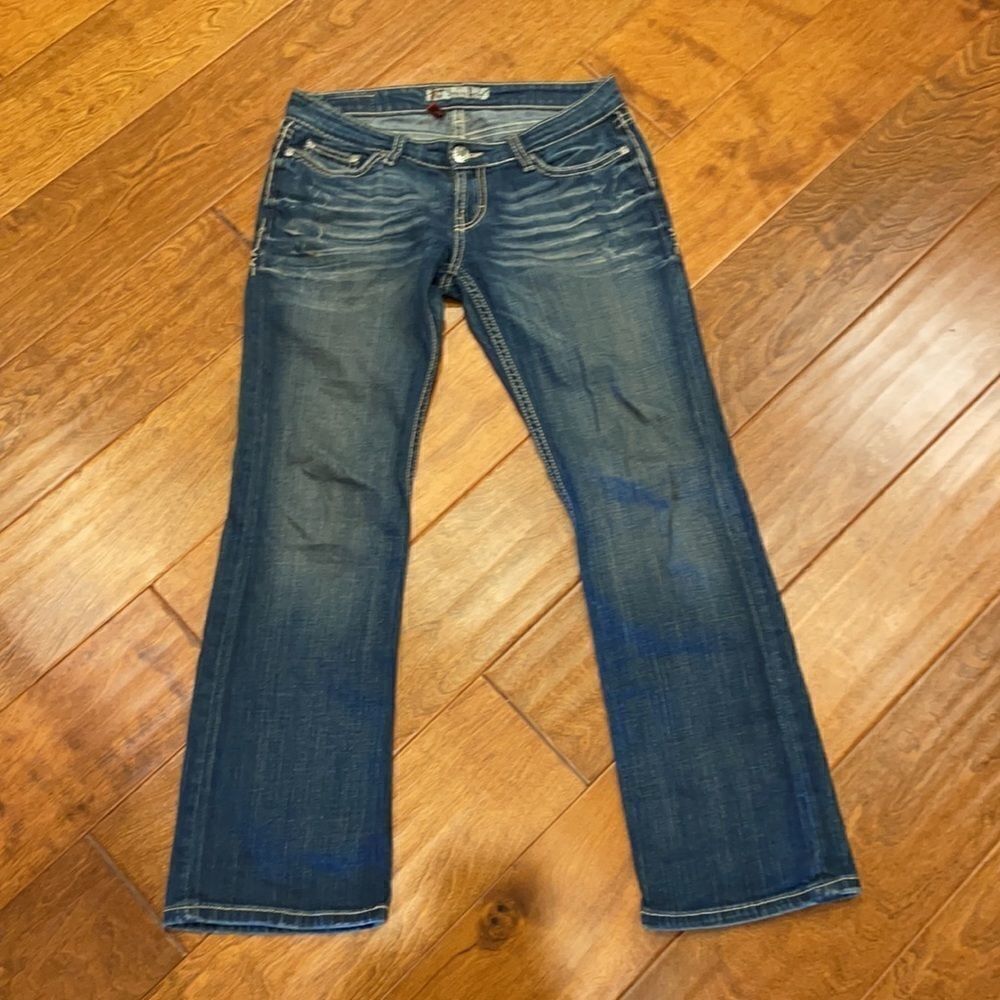 BKE Madison Medium Blue Wash Low Rise Bootcut Denim Jeans